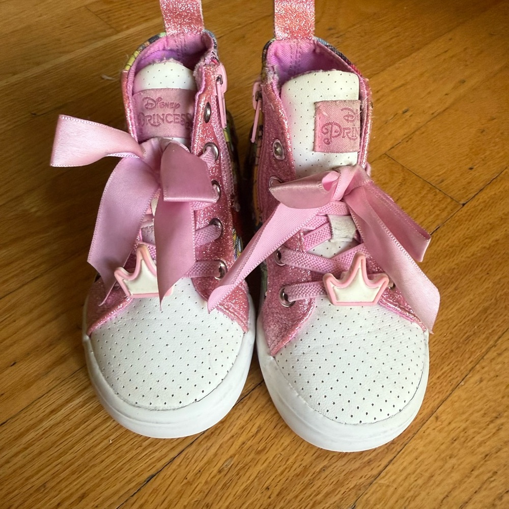 Disney Princess High Top Sneakers with Pink and White